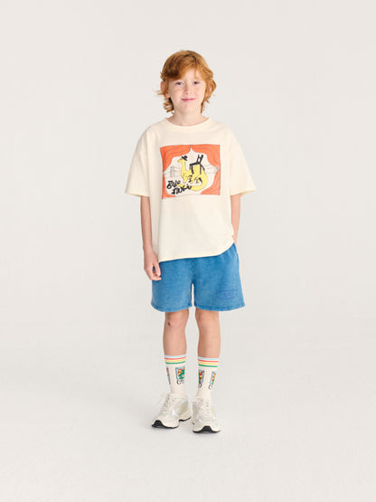 Bobo Choses Taxi Saurus T-Shirt - Off White