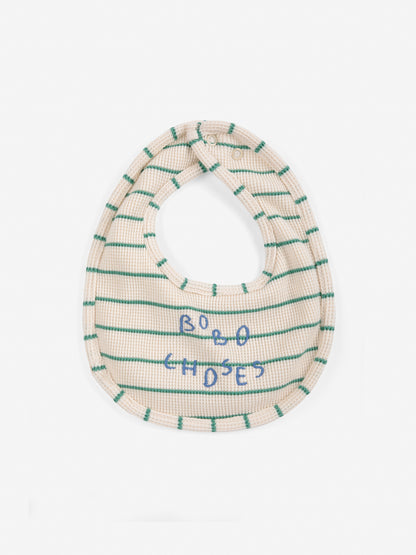 Bobo Choses Bobo Choses Bib - Off White / Green