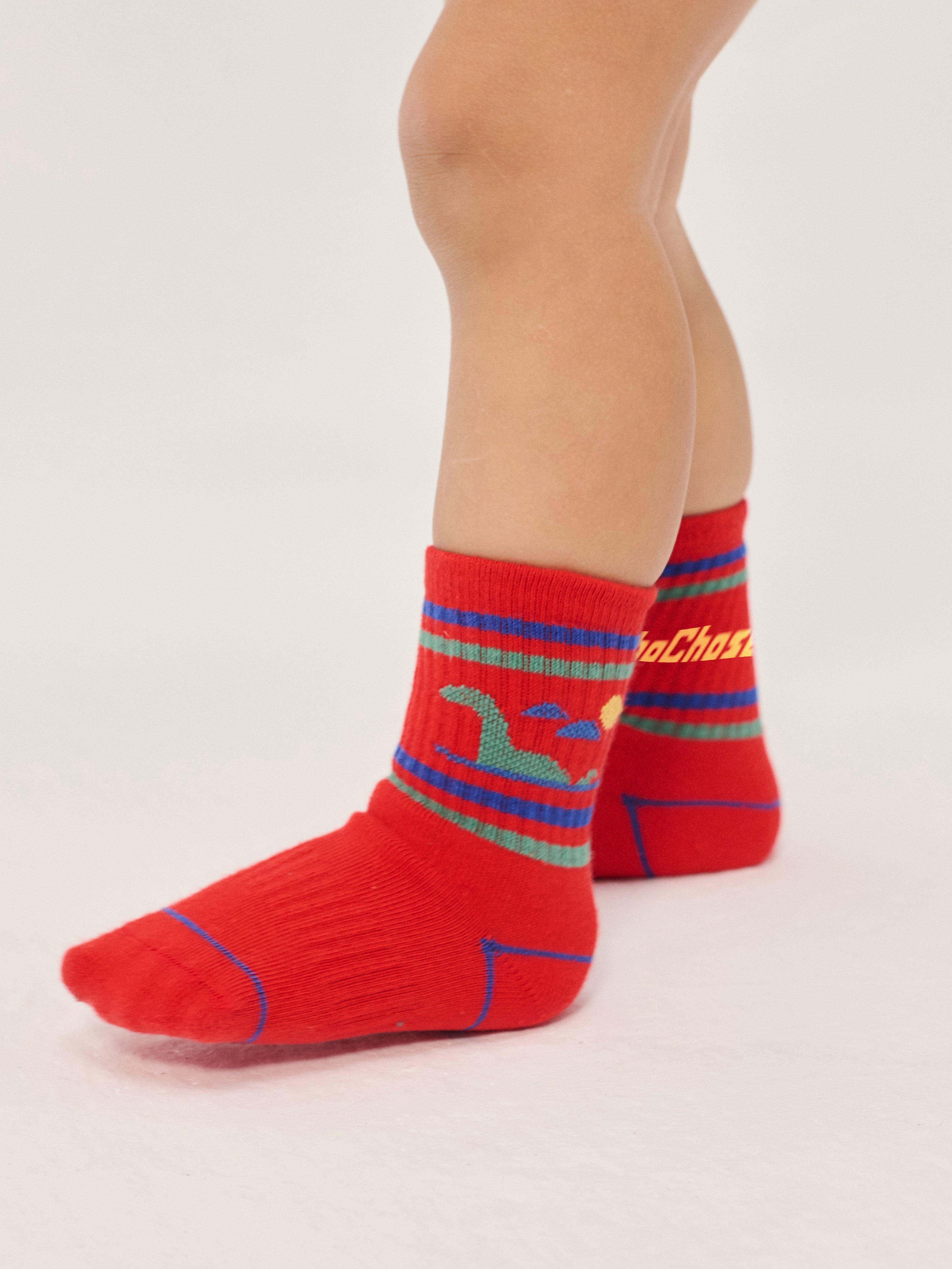 Bobo Choses Lake Monster Short Socks - Red