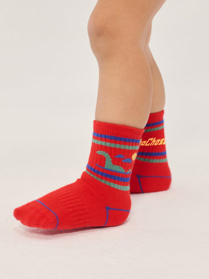 Bobo Choses Lake Monster Short Socks - Red