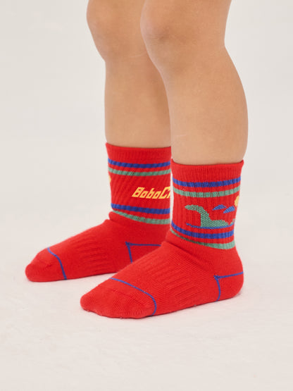 Bobo Choses Lake Monster Short Socks - Red