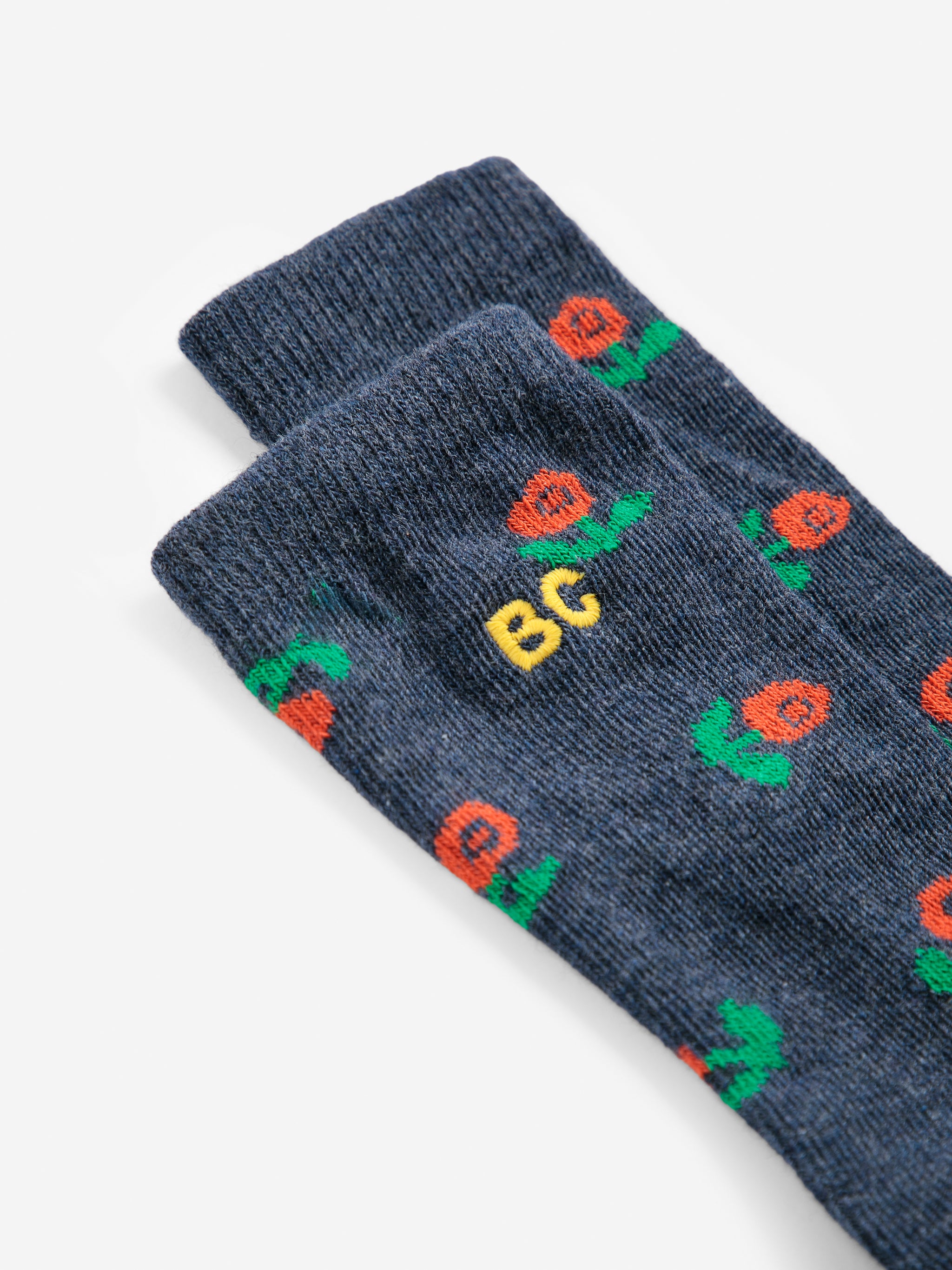 Bobo Choses Stamp Bloom All Over Long Socks - Violet