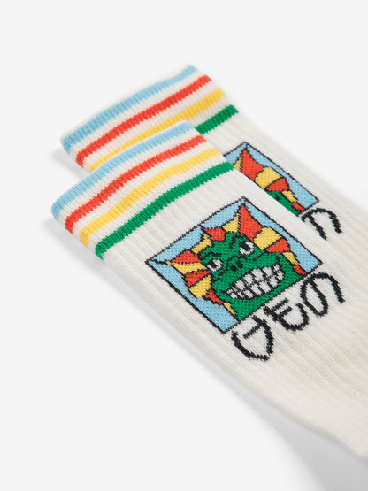 Bobo Choses Beast Long Socks - Off White