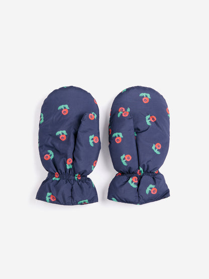 Bobo Choses Stam Bloom All Over Mittens - Navy Blue