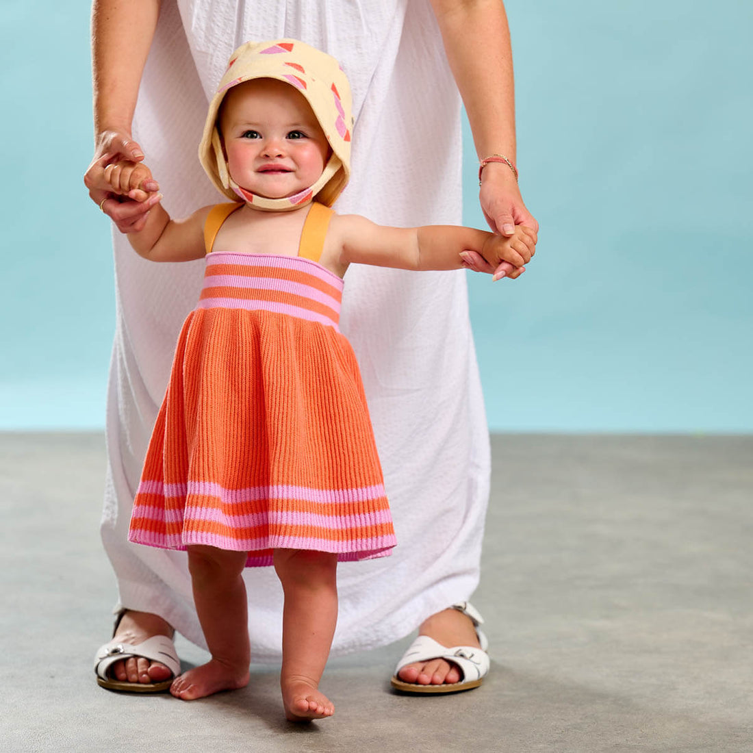 Bonnie Mob Skipper Kids Terry Sun Hat - Pink Beach Hut