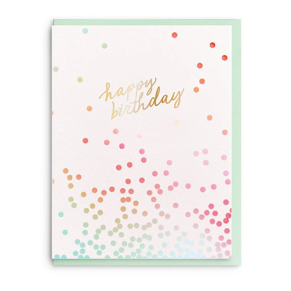 Dahlia Press Confetti Birthday Card