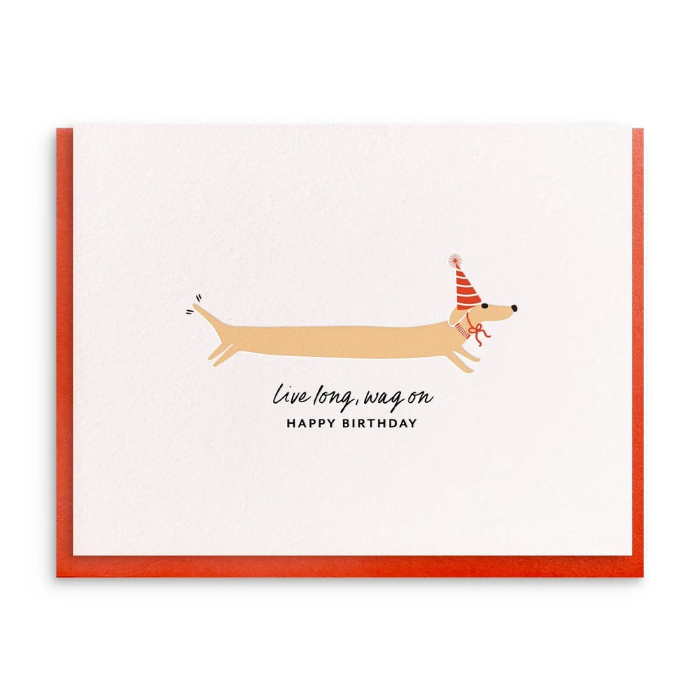 Dahlia Press Wag On Card