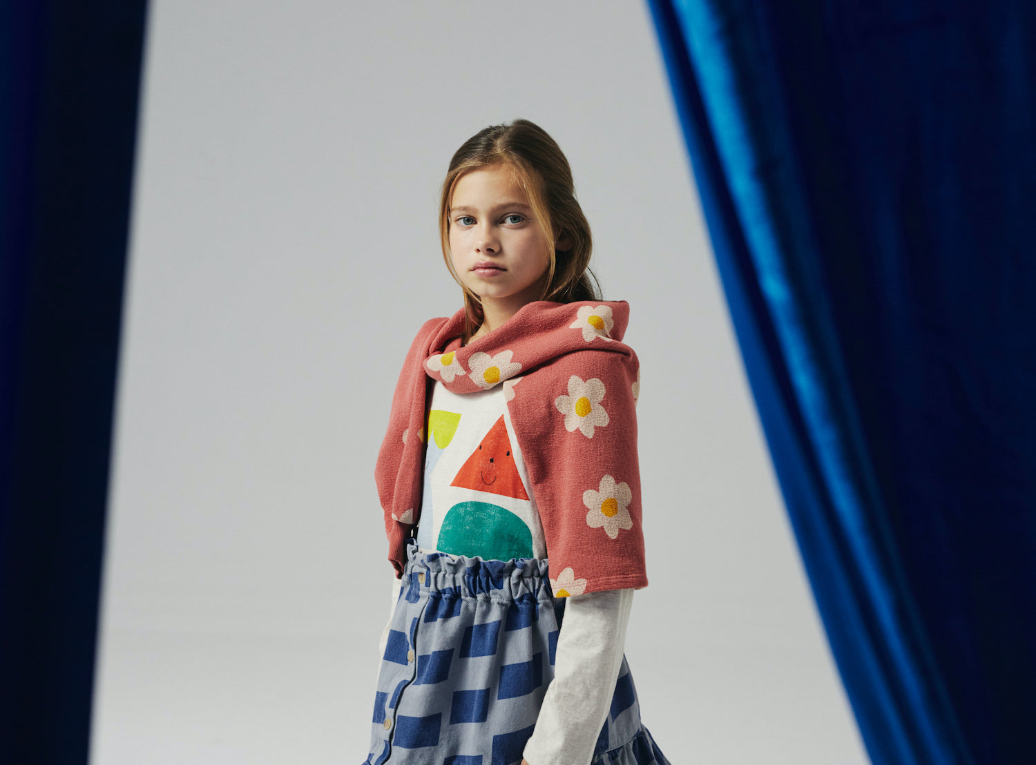 Bobo Choses Checker All Over Woven Skirt