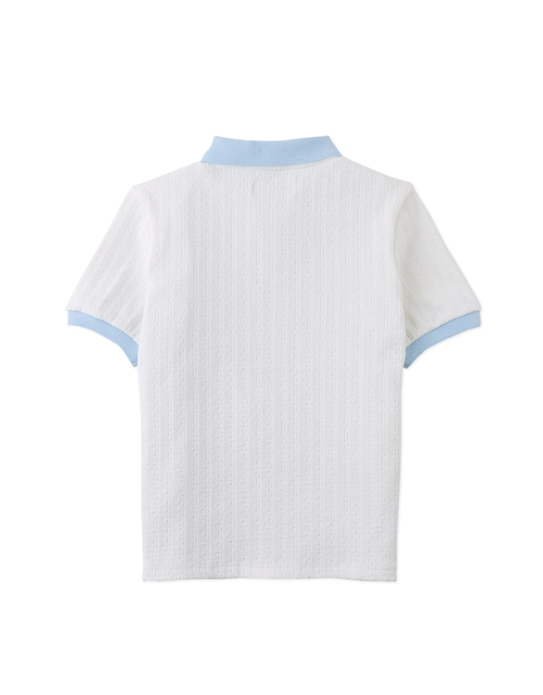 Gingersnaps Daz Cable Jersey Polo Shirt - White