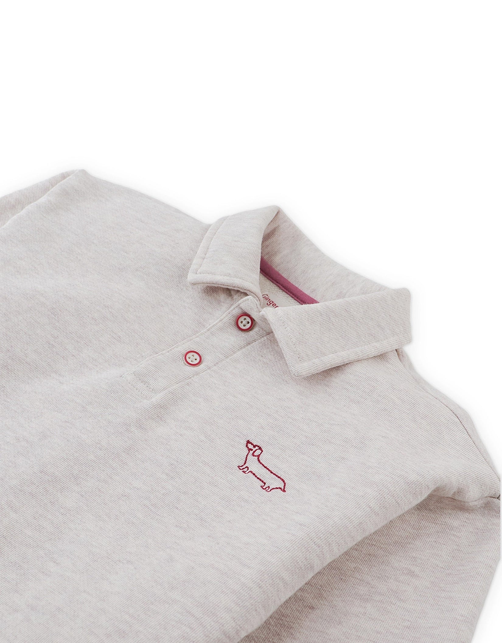 Gingersnaps Stefano French Terry Polo Pullover  - Beige