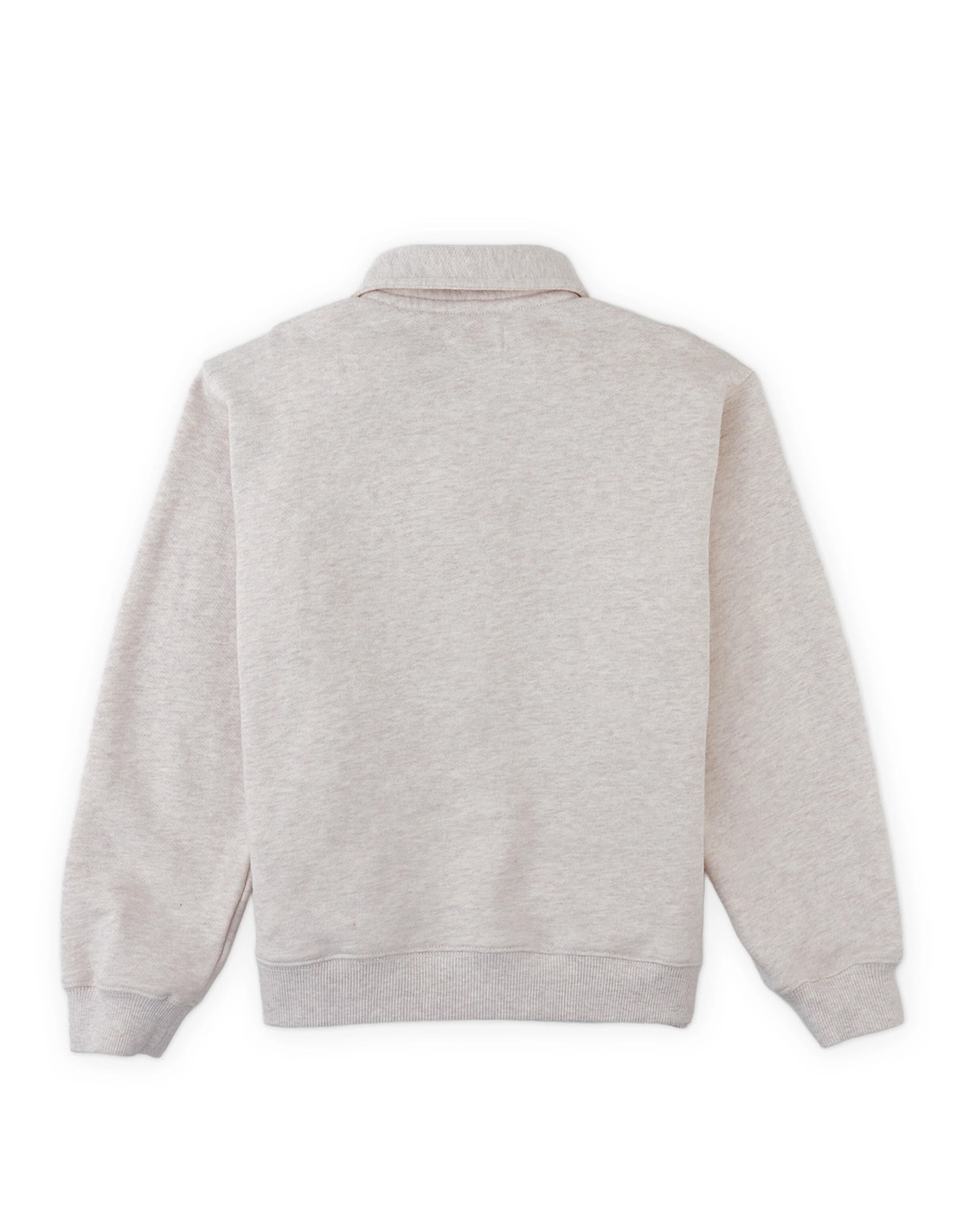 Gingersnaps Stefano French Terry Polo Pullover  - Beige