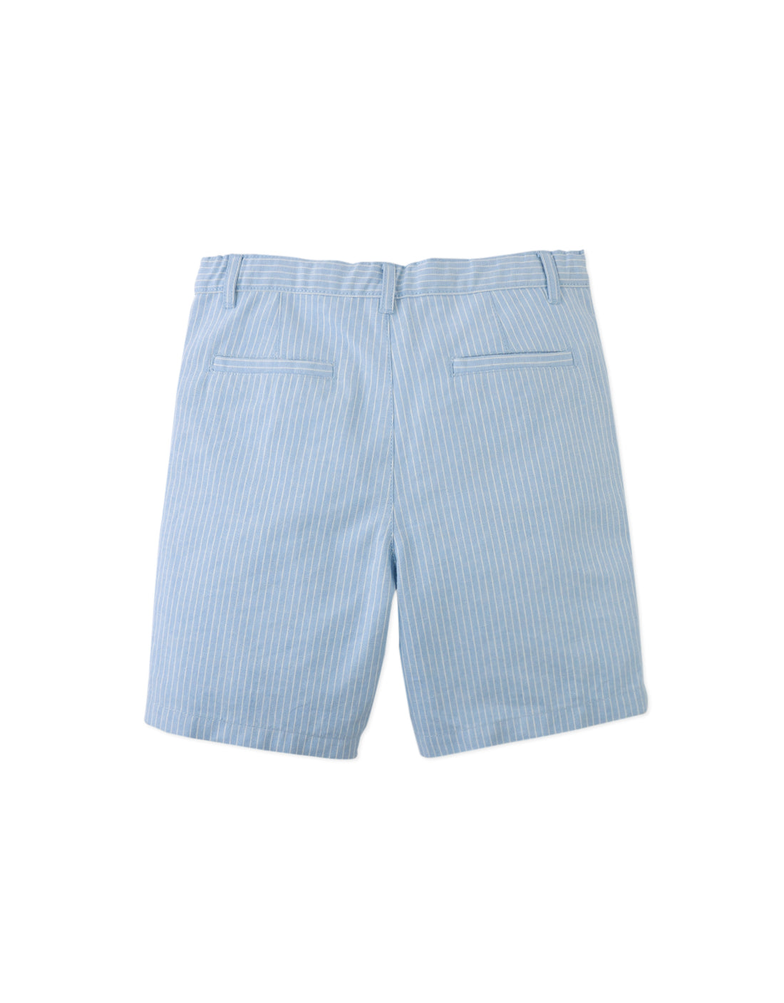 Gingersnaps Louis Linen Cotton Stripe Regular Shorts - Blue