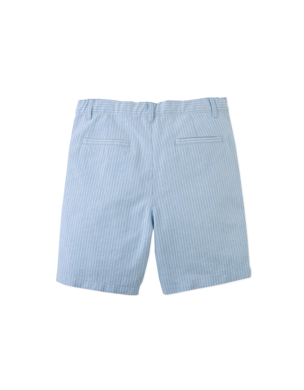Gingersnaps Louis Linen Cotton Stripe Regular Shorts - Blue