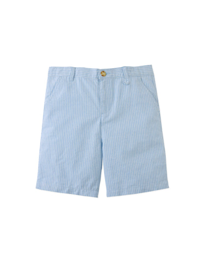 Gingersnaps Louis Linen Cotton Stripe Regular Shorts - Blue