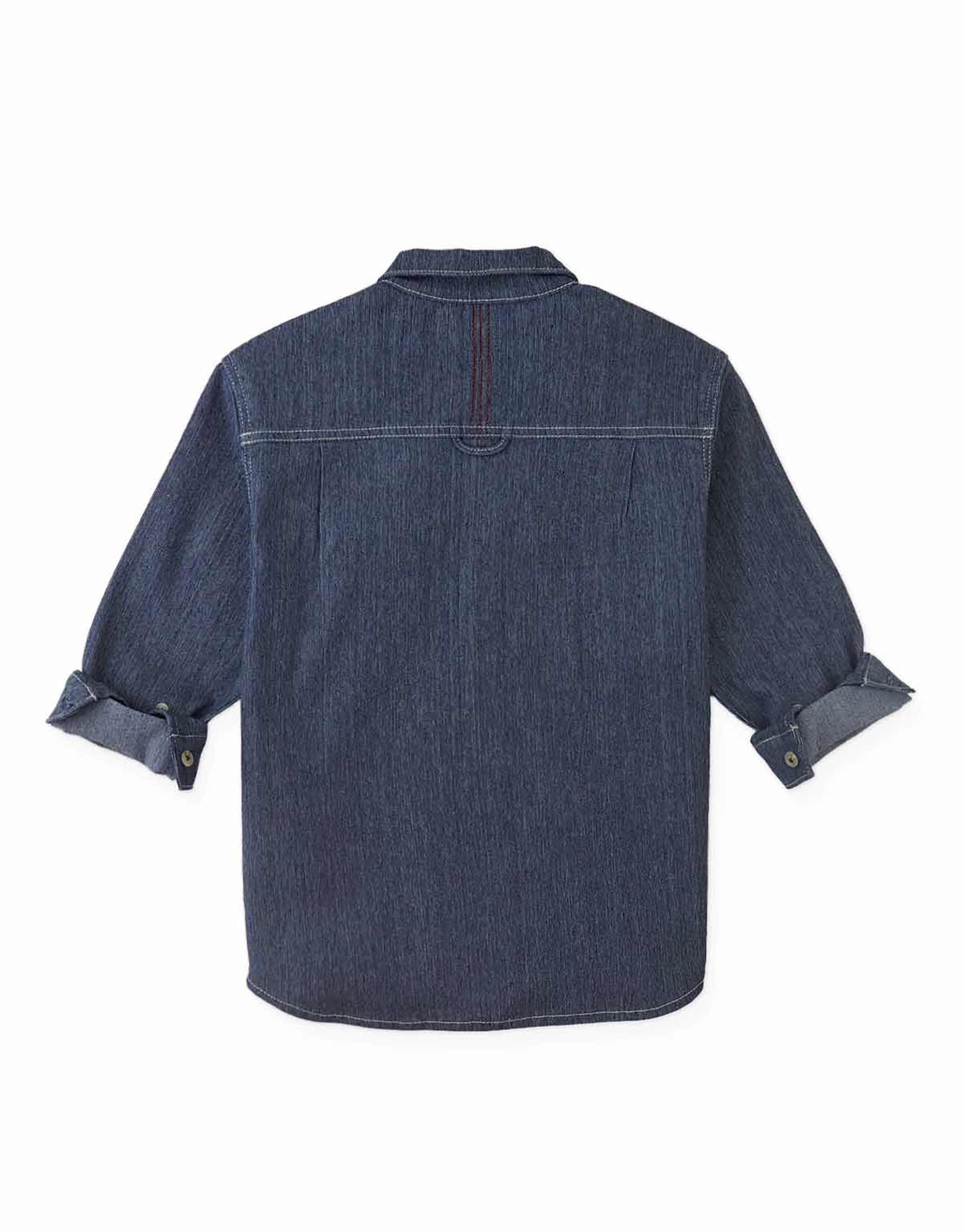 Gingersnaps Kyle Textured Denim Shirt - Blue
