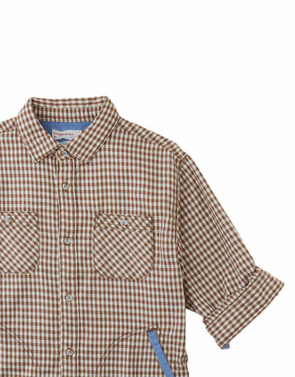 Gingersnaps Orlando Brushed Gingham Shirt - Brown