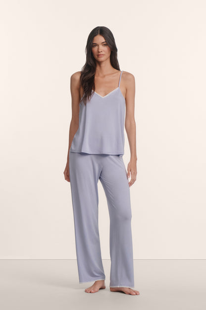 Eberjey Frida Cami And Pant PJ Set - Lavender Dusk / Ivory