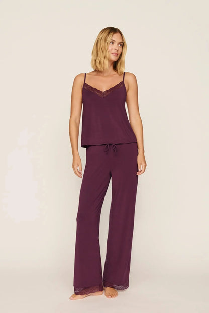 Eberjey Kari Cami &amp; Pant Set  - Wildberry
