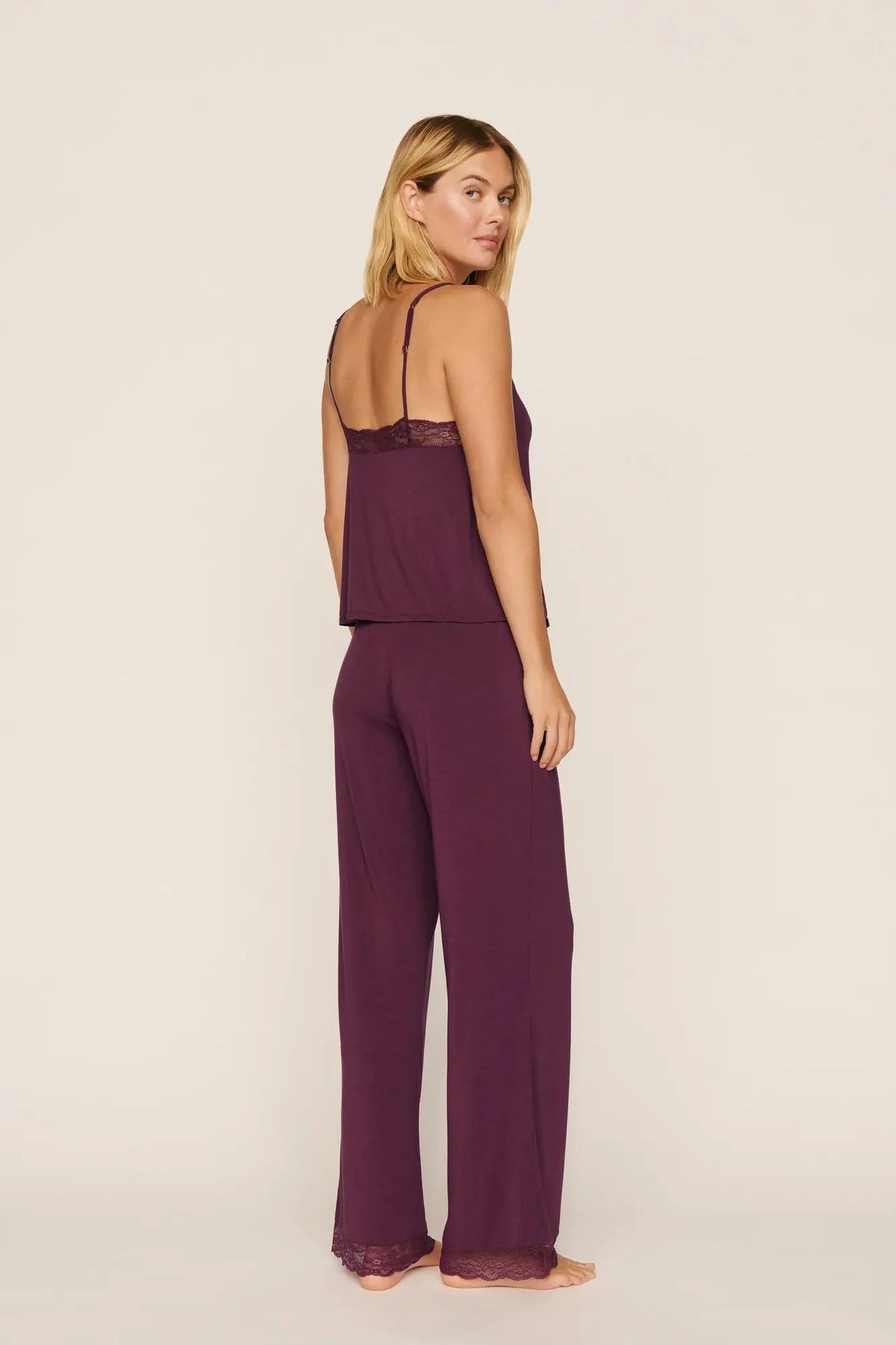 Eberjey Kari Cami &amp; Pant Set  - Wildberry