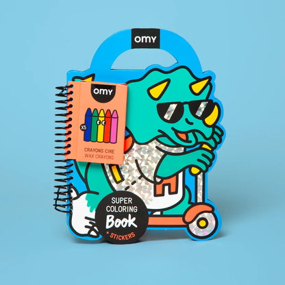 Omy Dino Super Coloring &amp; Sticker Book
