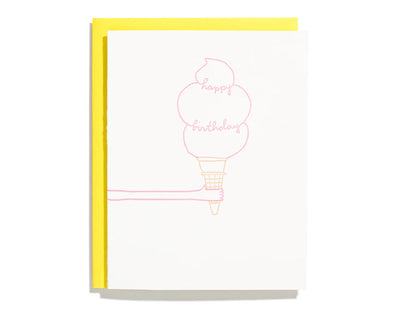 Shorthand Ice Cream Birthday Greeting Card