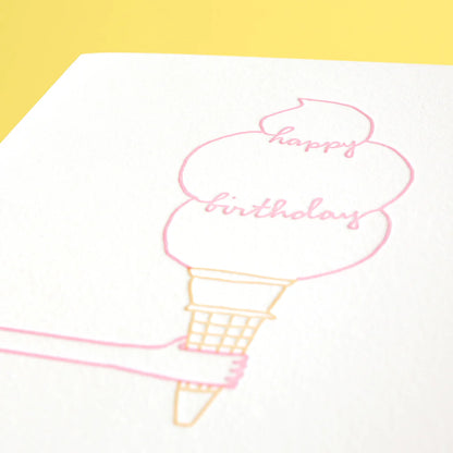 Shorthand Ice Cream Birthday Greeting Card