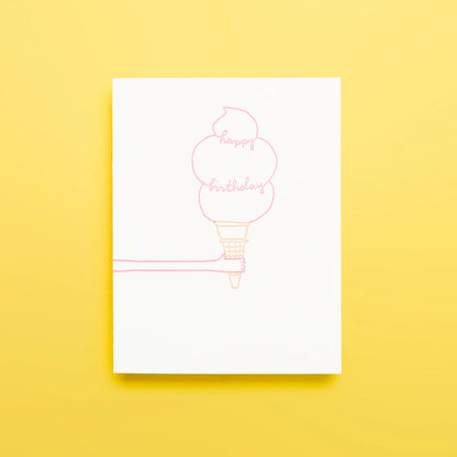 Shorthand Ice Cream Birthday Greeting Card