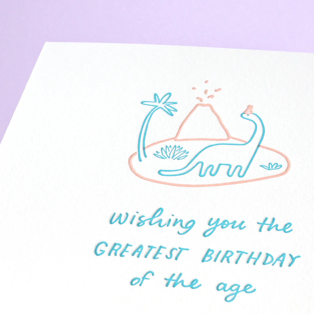 Shorthand Dinosaur Birthday Greeting Card