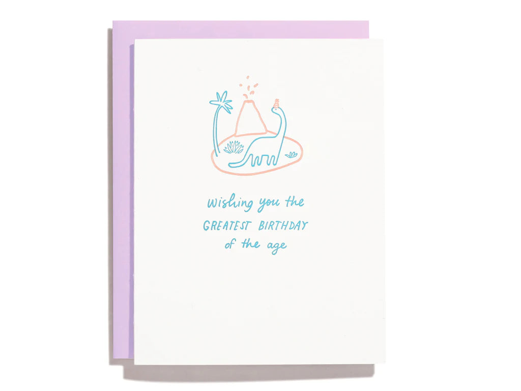 Shorthand Dinosaur Birthday Greeting Card