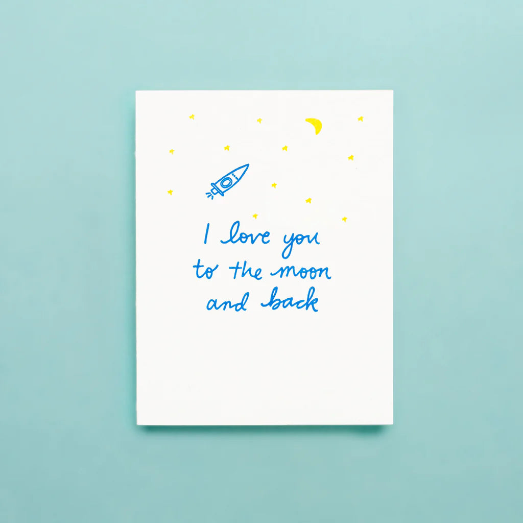 Shorthand I Love You To The Moon Greeting Card