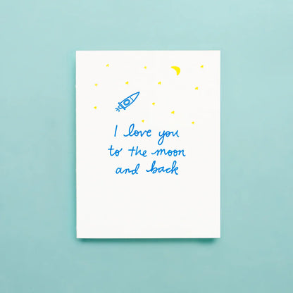 Shorthand I Love You To The Moon Greeting Card