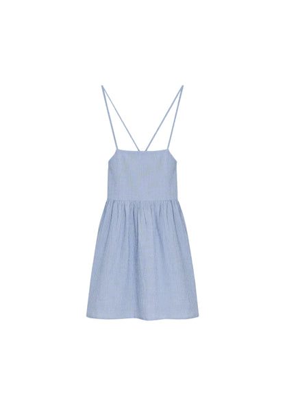 The New Society Cloe Teen Dress - Summer Midnight Pinstripes