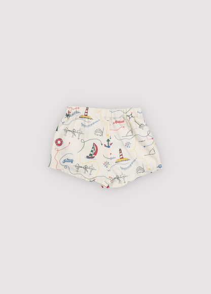 The New Society Clove Baby Bermuda Shorts - Clove Print