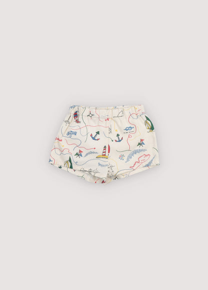 The New Society Clove Baby Bermuda Shorts - Clove Print