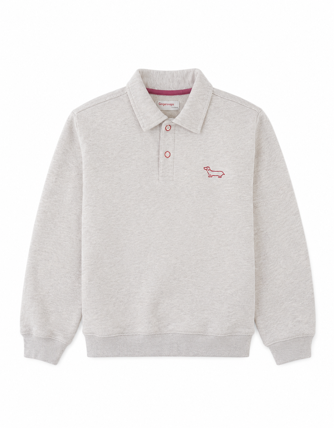 Gingersnaps Stefano French Terry Polo Pullover  - Beige