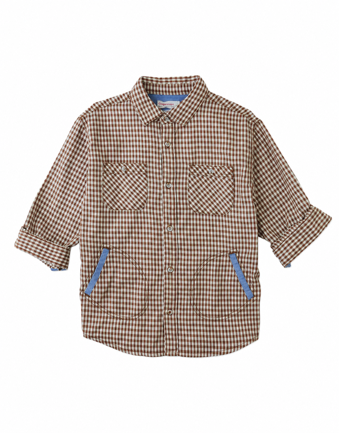 Gingersnaps Orlando Brushed Gingham Shirt - Brown