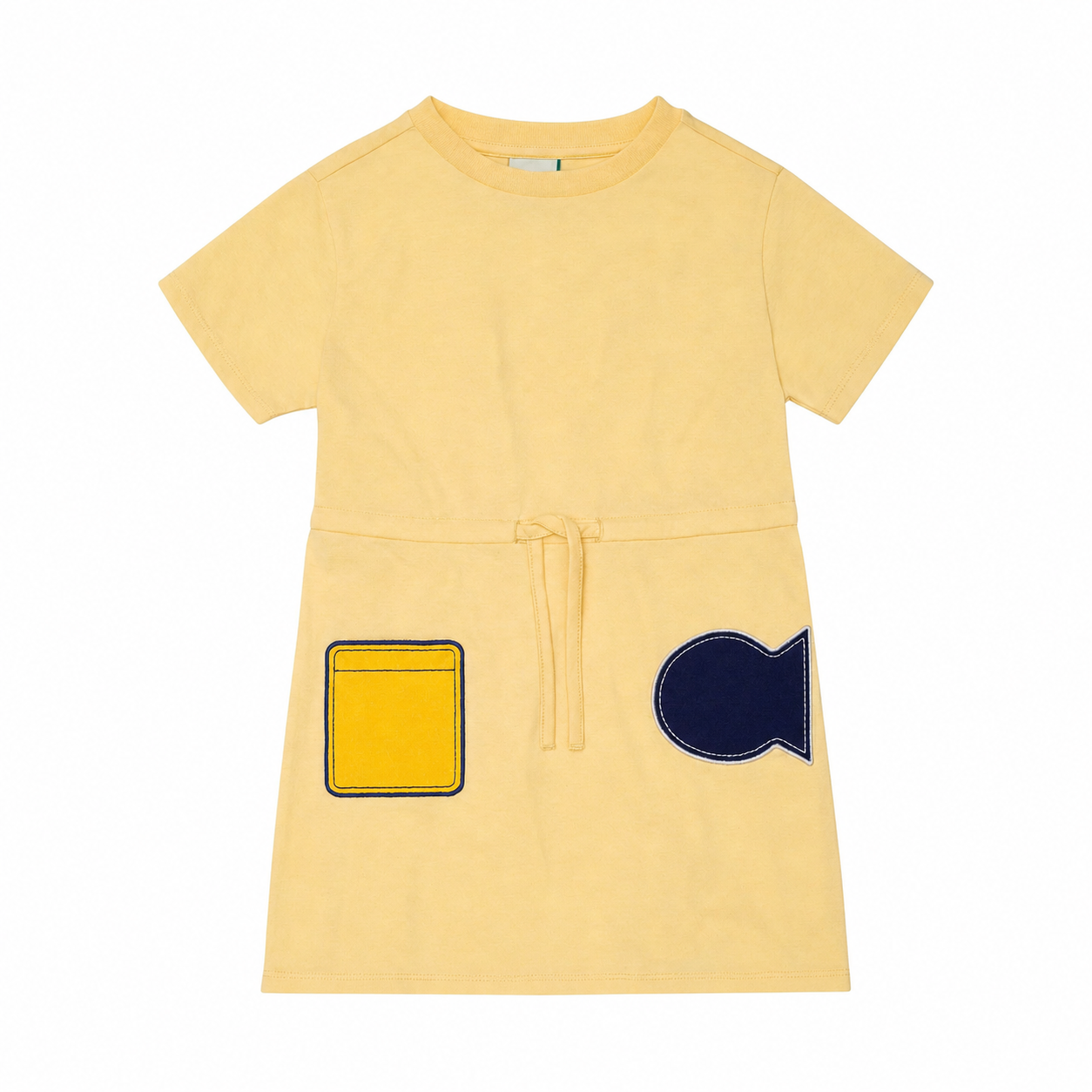 Mon Coeur Baby Fish Patch Dress - Sand
