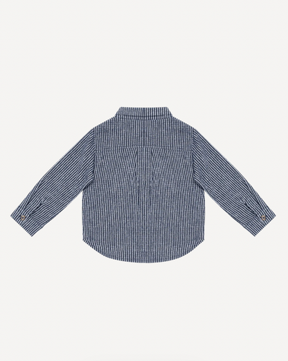 Donsje Chee Shirt - Navy Blue White Striped