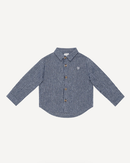Donsje Chee Shirt - Navy Blue White Striped