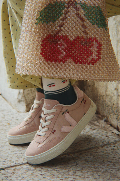 Veja X Konges Sløjd Small Volley Leather Sneakers - Cherry Petale