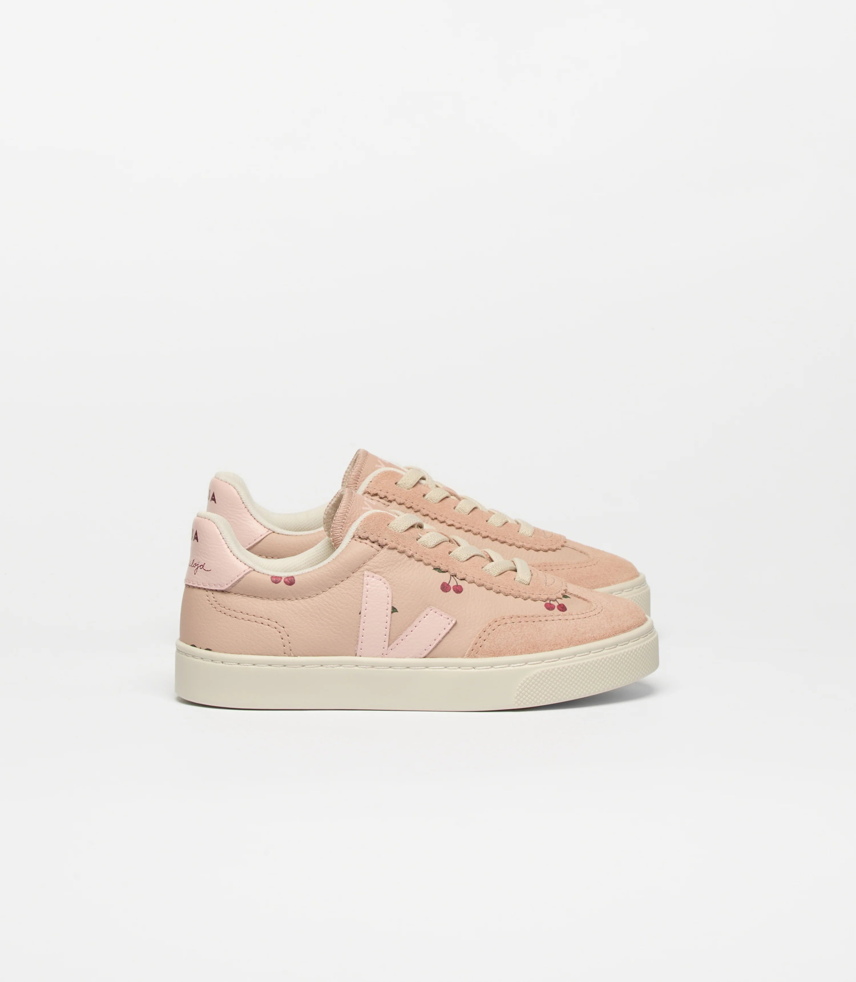 Veja X Konges Sløjd Small Volley Leather Sneakers - Cherry Petale