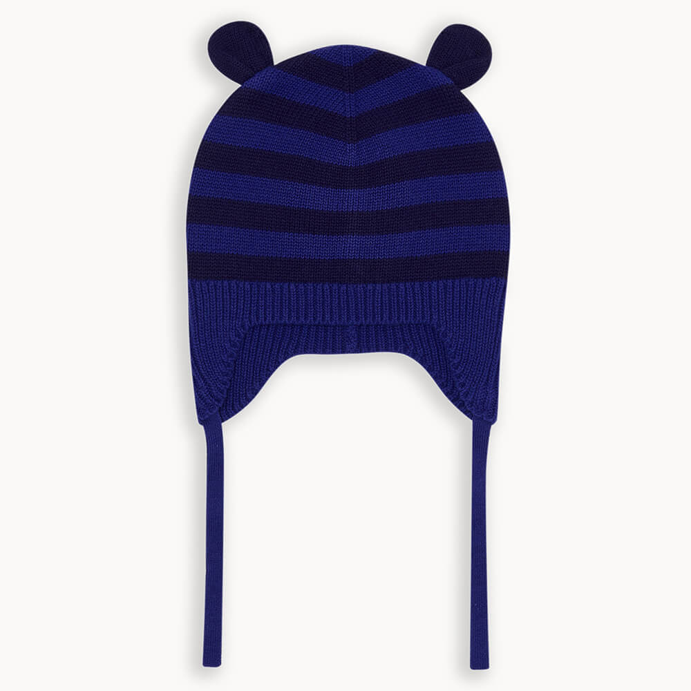 Bonnie Mob Damson Knit Hat With Ears - Blueberry
