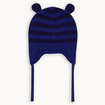 Bonnie Mob Damson Knit Hat With Ears - Blueberry