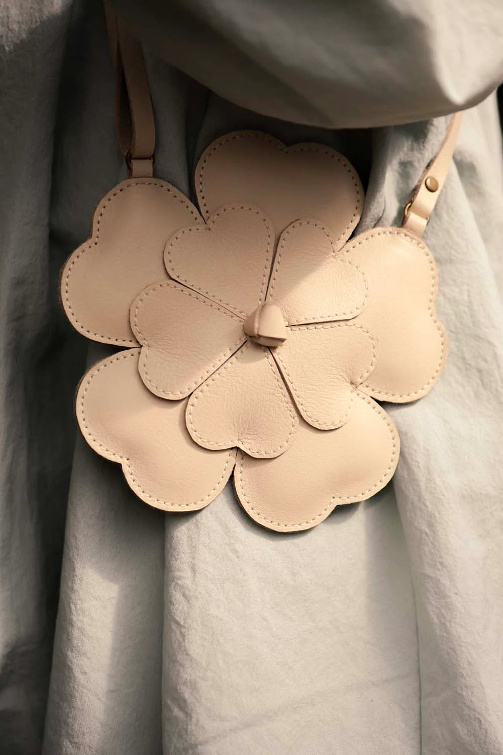 Donsje Toto Purse - White Buttercup / Cream Leather