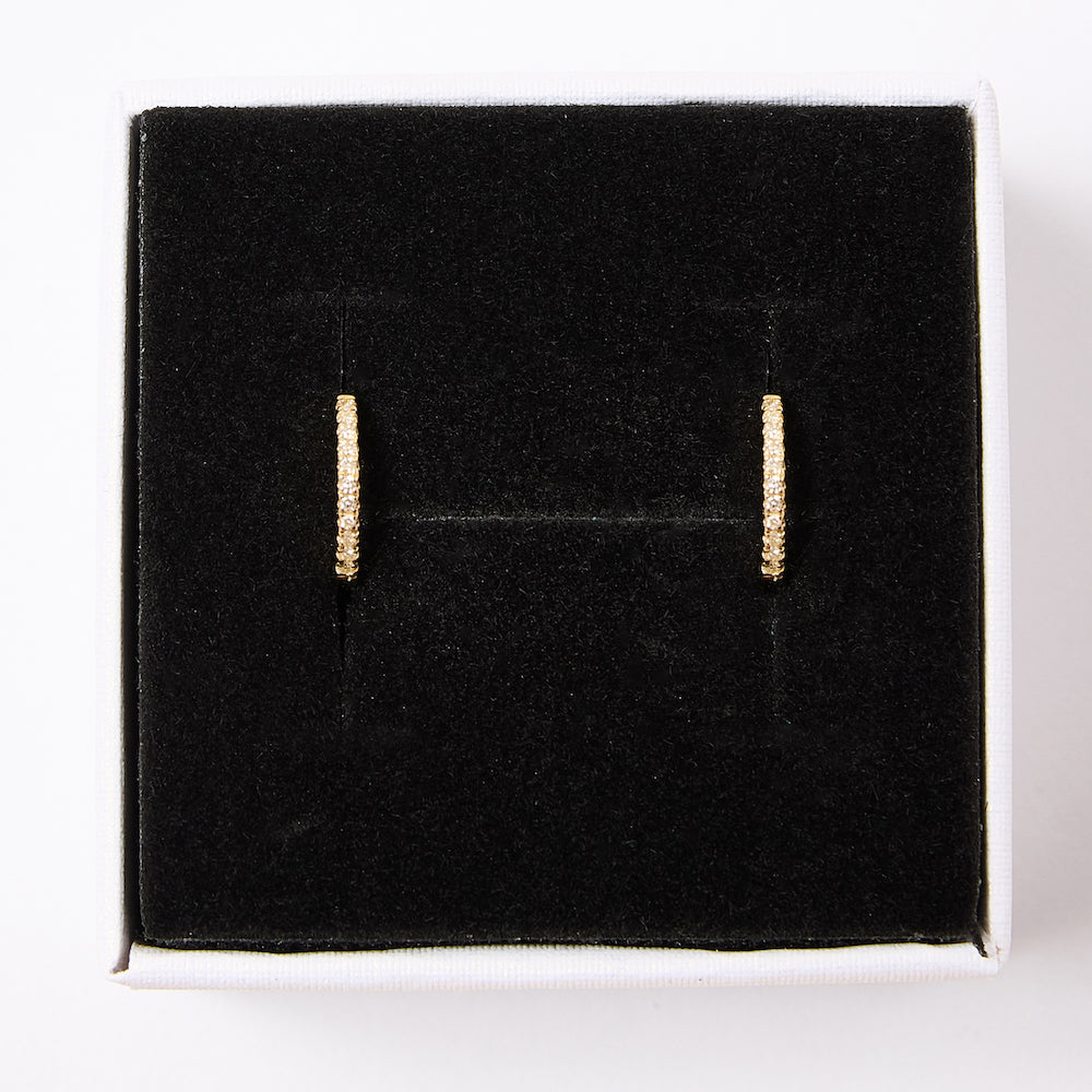 Dalbit NYC Diamond Hoops - 14k solid gold