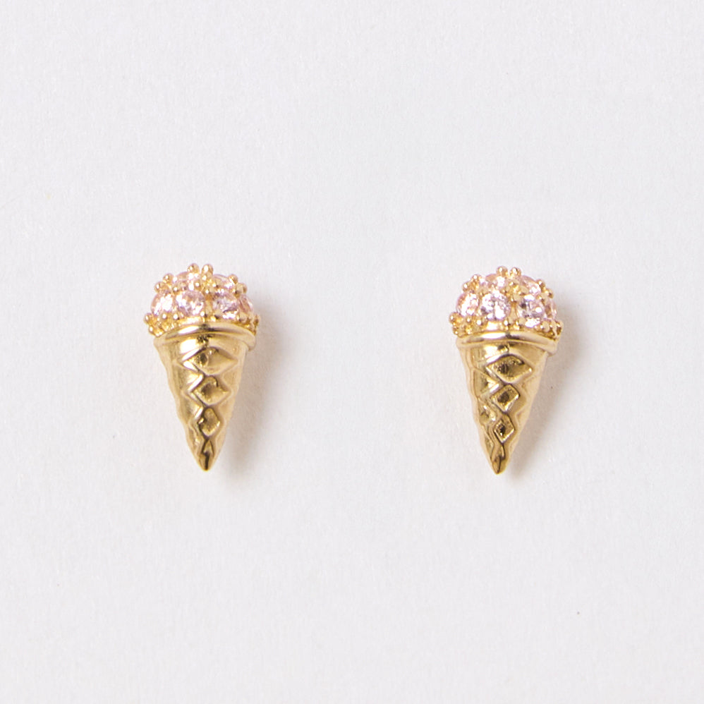Dalbit NYC Ice Cream Studs - 14k solid gold