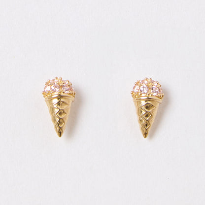 Dalbit NYC Ice Cream Studs - 14k solid gold