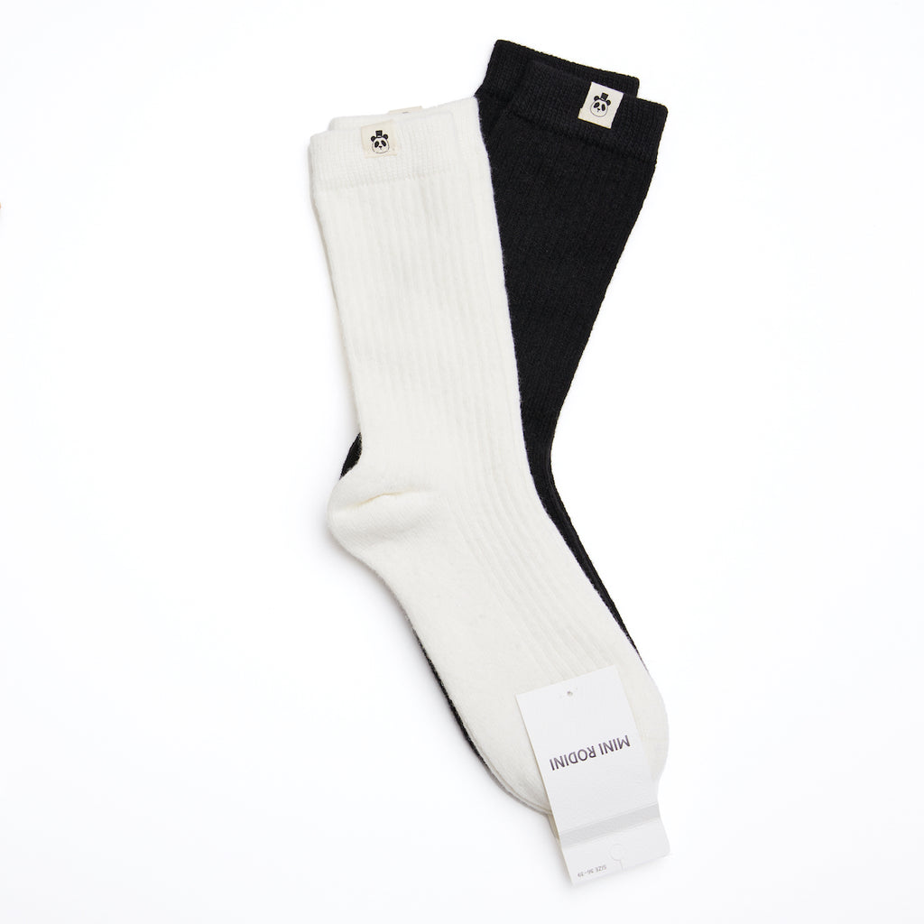 Mini Rodini Basic Wool Blend Socks 2-Pack - Multi Color