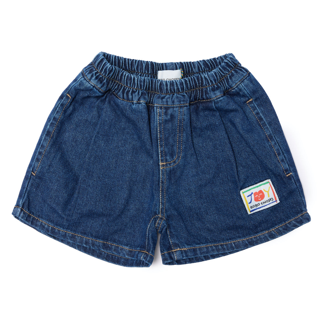 Bobo Choses Smiling Mid Denim Bermuda Shorts - Blue