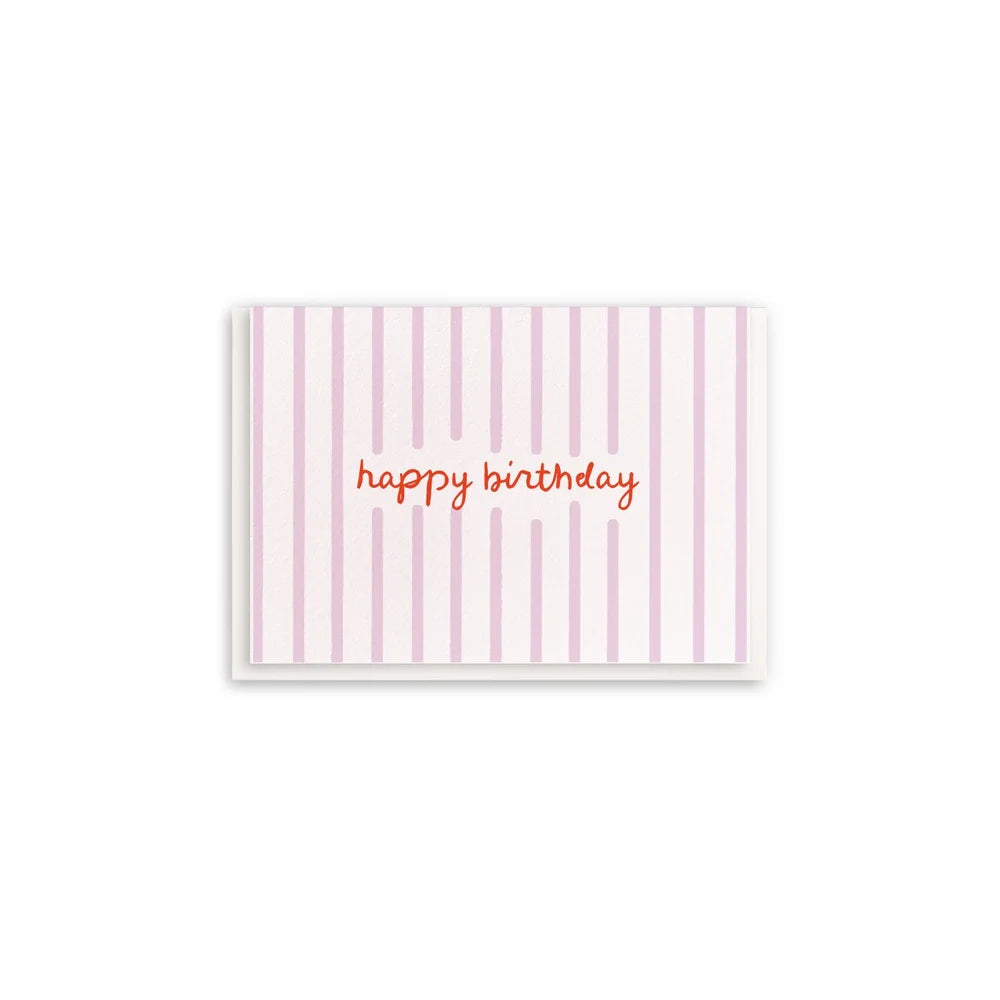 Dahlia Press Birthday Stripes Enclosure Card